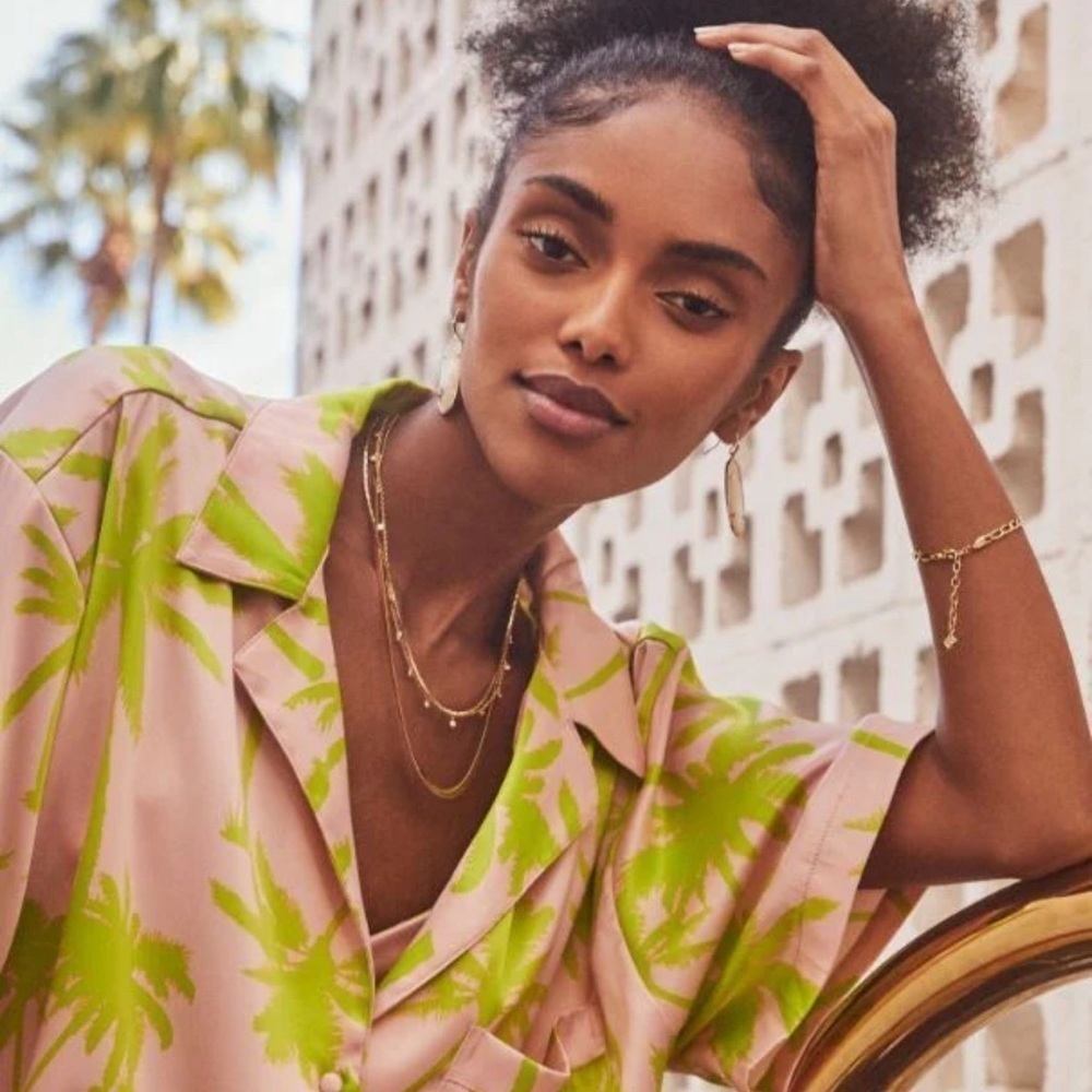 AFRM Frieda satin oversized button up